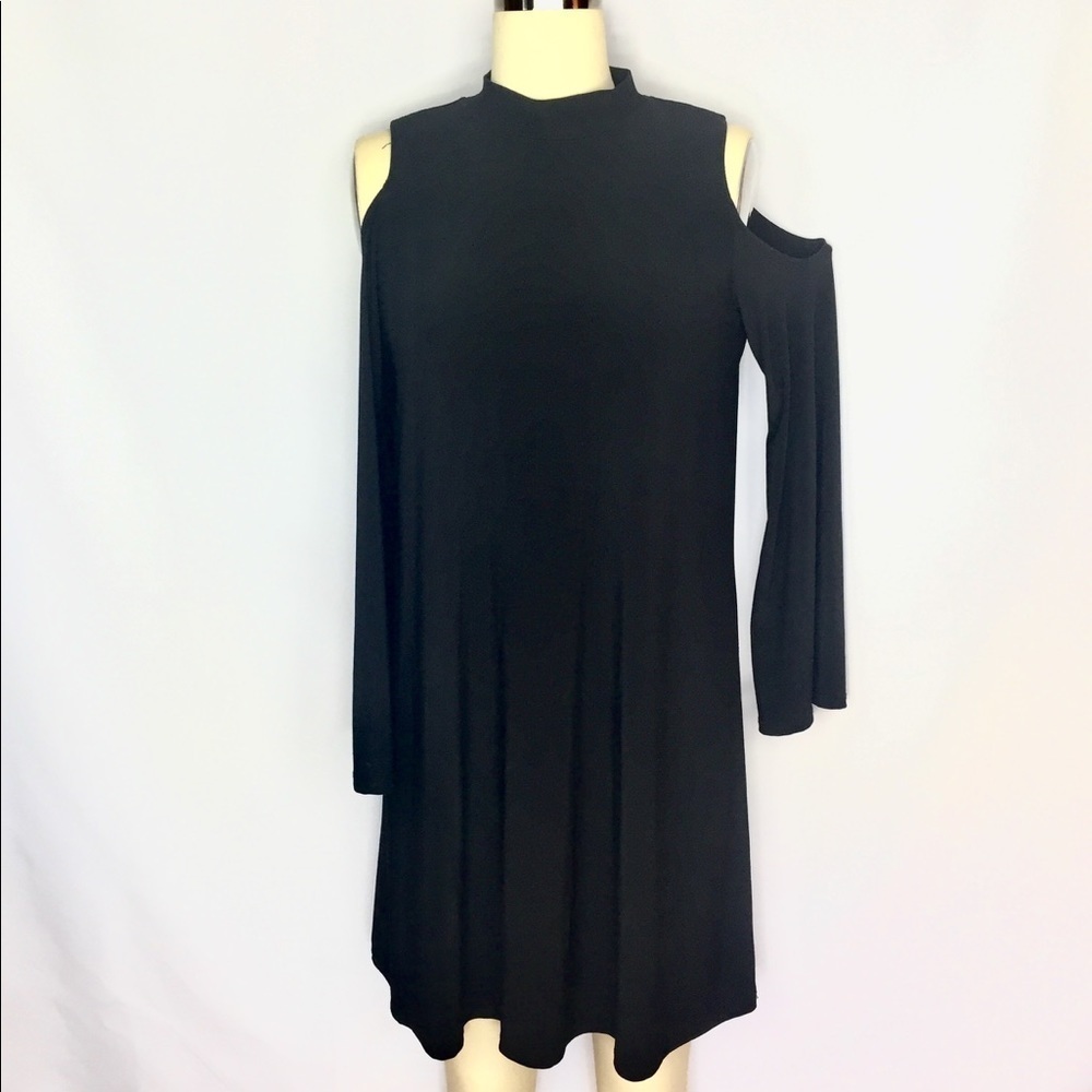 Nik and Nash Black Off the Shoulder Swing Dress S
